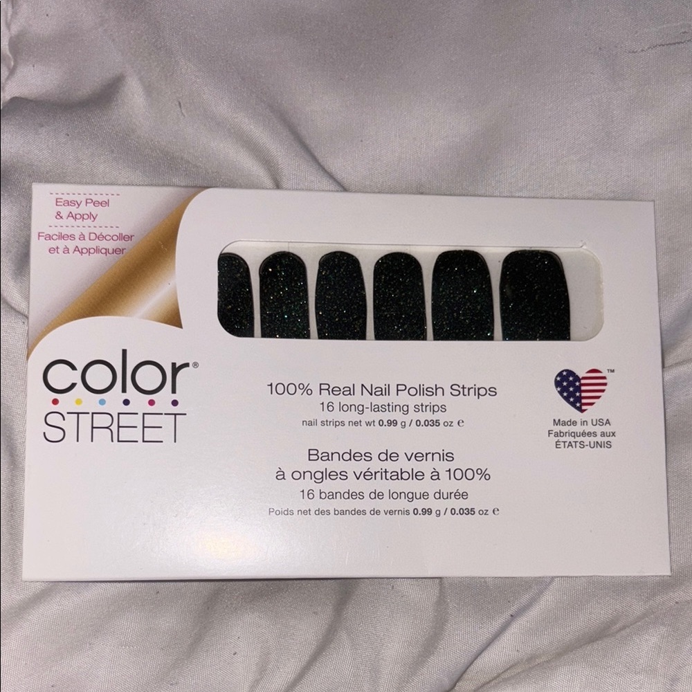 Color Street Black Glitter Nail Polish Strips - Picture 3 of 8